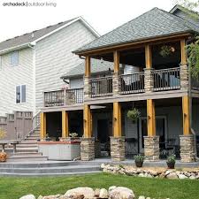 Rubber flat roof deck flooring. 110 Covered Deck And Patio Ideas Patio Backyard Pergola