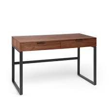 Walnut Home Office Wood Writing Desk Wfh Desks Poppin