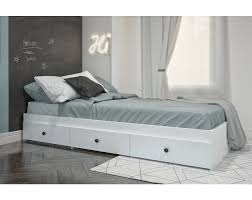 Product title barcelona twin bed with storage drawers, white average rating: Mira Twin 39 Platform Storage Bed White M2go