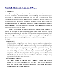 Check spelling or type a new query. Contoh Makalah Analisis Swot Anton Nissya Academia Edu