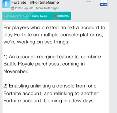 To merge your accounts, simply go to epic's account merge page and follow the instructions. Account Merging Coming Soon Fortnitebattleroyale