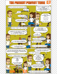 John has exercised twice this week.; Comics Present Perfect Verb Powerful S Comics English Png Pngegg