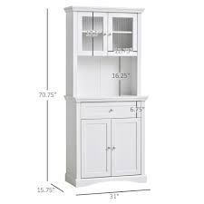 Product title wooden bathroom floor cabinet, free standing storage. Homcom Traditional Freestanding Kitchen Pantry Cabinet Cupboard With Doors Adjustable Shelving Walmart Com Walmart Com
