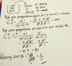 Karena jumlah semua bola ada 8, maka jika diambil 2 buah bola, banyak cara pengambilannya ada Sebuah Kotak Berisi 5 Bola Merah 4 Bola Biru Dan 3 Bola Kuning Dari Dalam Kotak Diambil 3 Bola Brainly Co Id