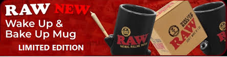 RAW Natural Rolling Papers Wake Up Bake Up Coffee Cup Tea Mug Cone Holder Smoker | eBay