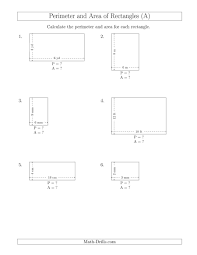 The Calculating The Perimeter And Area Of Rectangles From Side Measurements Smaller Whole Numbers Measurement Worksheets Area Worksheets Geometry Worksheets