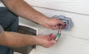 You cannot run type nm cable through cinder block by code anyway. How To Install An Outdoor Outlet The Home Depot