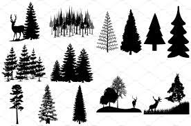 Deer Forest Antleranimals Ai Eps Png Forest Silhouette Silhouette Drawings