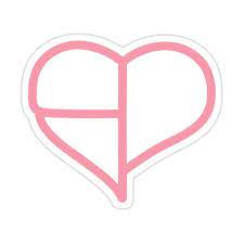 Blackpink X Selena Gomez Ice Cream Pink Heart Logo Sticker By Areumdowntown Pink Heart Logo Logo Sticker Heart Logo