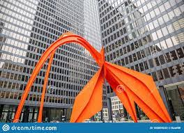 Chicago federal center, designed by ludwig mies van der rohe, is a federal plaza is home to alexander calder's flamingo. Red Flamingo Statue Am Federal Plaza Chicago Illinois Usa Redaktionelles Stockfotografie Bild Von Tourist Tourismus 160009232