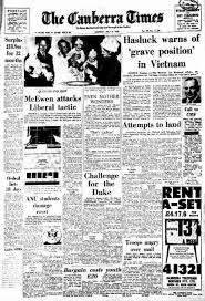 Latest canberra news, sport, football and business news from the canberra times. Times Past July 5 1965 The Canberra Times Canberra Act