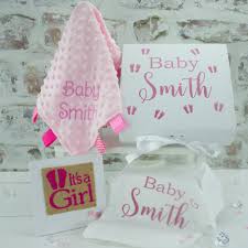 So you have the baby shower games set, and the favors all picked out. Personalised Girls Baby Shower Gift Set Heavensent Baby Gifts