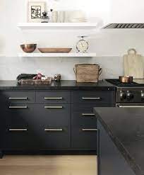 Black islands can eventually blend with your kitchen. Inspiration For Willow House Main House Kitchen Matte Black Cabinets With Matte Black Grani Black Kitchen Countertops Rustic Kitchen Countertops Home Kitchens