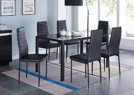 Get the best deals on black patio & garden table & chair sets. Ilumina Port Maritim MiniaturÄƒ Black Glass Dining Table And Chairs Justan Net