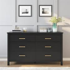 Ameriwood Meadow Ridge 6 Drawer Black Dresser Hd36619 The Home Depot In 2020 Black Bedroom Furniture Dresser Decor Bedroom Black Dresser Bedroom
