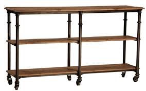Tables └ furniture └ home, furniture & diy all categories antiques art baby books, comics & magazines business, office & industrial cameras & photography cars. Boston Industrial Metal And Wood Console Mortise Tenon