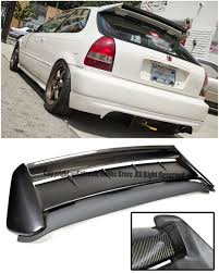 Amazon Com For 96 00 Honda Civic Ek9 3dr Hatchback Seeker V2 Style Carbon Fiber Rear Roof Lip Wing W Type R Base Spoi Honda Civic Hatchback Honda Civic Civic
