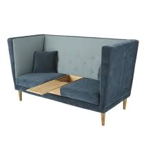 Sie sind farblich aufeinander abgestimmt, daher eignen sie sich perfekt, wollen sie ihre sitzecke im wohnzimmer flexibel anordnen. 2 Sitzer Sofa Fur Die Gewerbliche Nutzung Hohe Ruckenlehne Blau Goleta Business Maisons Du Monde