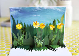 Fold the yellow cardstock in half, so that the card measures 10.5cm x 14.8cm. How To Make A Simple Pop Up Card A Beautiful Mess