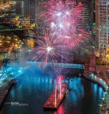 Fireworks Chicago River November 2018 Chicago River Magnificent Mile Fireworks