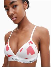Calvin klein red triangle bra sales