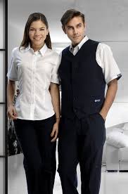 Luego de 25 años de permanencia en el mercado, seguimos siendo líderes en relación precio calidad. Uniforme De 3 Piezas Para Hombre Y 2 Para Mujer En Colores Azul Marino Y Blanco Uniforme Corporativo De Dos White Shirt Blouse Women S Uniforms Shirt Designs