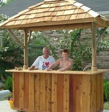 How big or small you want your options to be is totally up to you. Outisde Tiki Bar Outdoor Tiki Bar Backyard Bar Diy Outdoor Bar