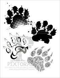 4 Bear Paw Prints Mascot School Mascot Black Bear Grizzly Etsy Bear Paw Print Paw Print Bear Paws
