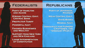 Federalists And Democratic Republicans