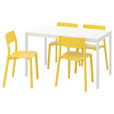 You don't have to buy ikea's door and drawer fronts. Melltorp Janinge White Yellow Table And 4 Chairs Ikea