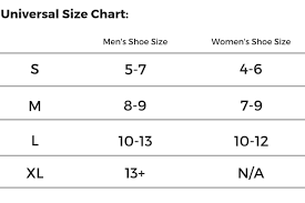 unfolded conversion chart for men and womens sock size 2019