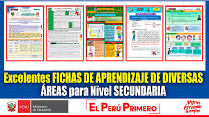 Por si tenéis que imprimir documentos. Excelentes Fichas De Aprendizaje De Diversas Areas Para Nivel Secundaria Descarga Aqui Somos Docentes