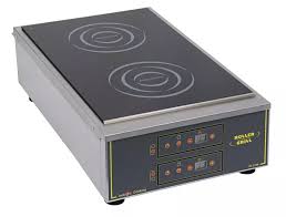 Robust stainless steel griddle plate with large fat pan and integrated ventilation system. Induction Griddle Plate Module 400 X 700 Mm