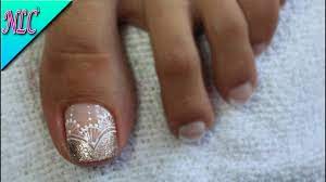 25 unique nail designs photos. Decoracion De Unas Para Pies Encaje Y Frances French Nail Art Lace Nail Art Nlc Youtube