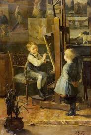 Henry Jules Jean Geoffroy French 1853 1924 In Studio Art Artist Artist Studio