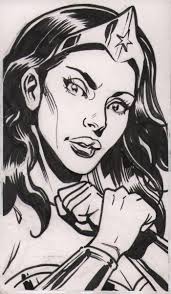 Wonder Woman Drawing by Benjamin Dewey