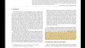 Maybe you would like to learn more about one of these? An Analysis Of A Social Science Paper Youtube