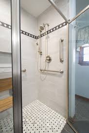 With a flexible shower head hung at eye level, the scrubbing and rinsing process are simpler this way too. Handicap Bathroom Designs Pictures