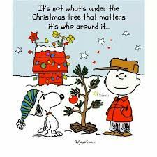 It S Not What S Under The Tree That Matters It S Who Is Around It Charlie Brown Christmas Peanuts Christmas Snoopy Christmas