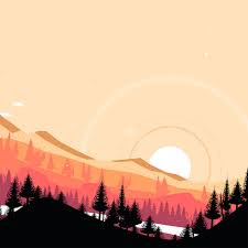 Download Wallpaper 2780x2780 Mountains Sunset Art Vector Landscape Ipad Air Ipad Air 2 Ipad 3 Ipad 4 Ipad Mini 2 Ipad Mini 3 Ipad Mini 4 Ipad Pro 9 7 For Parallax Hd Background