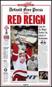 Detroit Red Wings Wood Mounted Poster Print Red Reign Stanley Cup 2007 08 Detroit Red Wings Red Wings Detroit