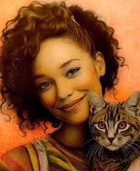 Freebee from the book Mother's Day Jubilee by Ilene Vick. I used Kalour  pencils, Crayola skin tone pencils and soft pastels for the background