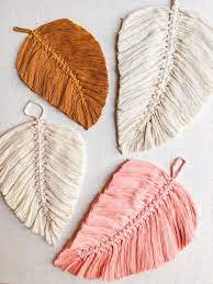 Macrame laptop mat from koel magazine. Diy Macrame Feathers Honestly Wtf