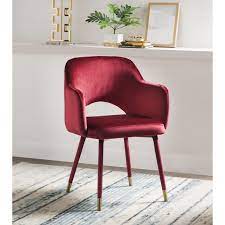Cozy up spaces while giving it an instant refresh. Acme Furniture Applewood Contemporary Accent Chair With Bordeaux Red Velvet A1 Furniture Mattress Upholstered Chairs