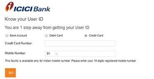 The click on the get otp option. Icici Net Banking