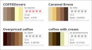 Color Inspiraton From Coffee Coffee Shop Coffee Colour Color