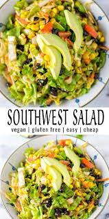 Southwest Salad Vegan Contentedness Cooking Recipe Easy Salad Recipes Healthy Salad Recipes Southwest Salad