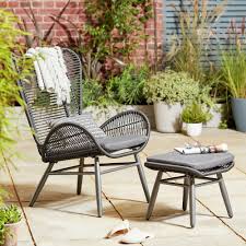 Buy Argos Home Butterfly Garden Chair And Footstool Garden Chairs And Sun Loungers Argos In 2020 Garden Chairs Argos Home Courtyard Design