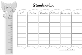 Stundenplan Elefant Zum Ausdrucken Stundenplan Stundenplan Vorlage Stundenplan Erstellen