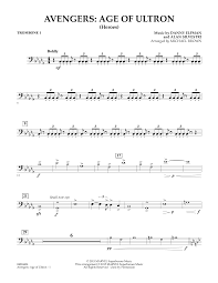 Michael Brown Avengers The Age Of Ultron Main Theme Trombone 1 Sheet Music Pdf Notes Chords Film Tv Score Concert Band Download Printable